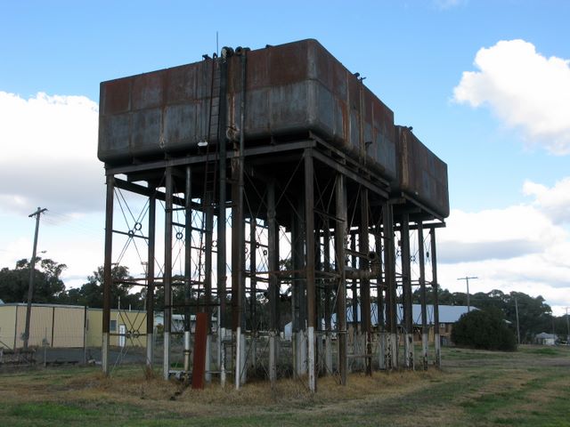 Binnaway NSW - Binnaway: Binnaway NSW: Old water tank for steam trains.