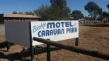 Birchip Motel & Caravan Park - Birchip: Welcome sign.