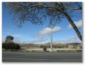 South Blayney Rest Area - Heritage Park - Blayney: View of the tennis courts from Mid Western Highway