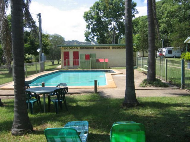 Swimming pool at Mann River Caravan Park Jackadgery