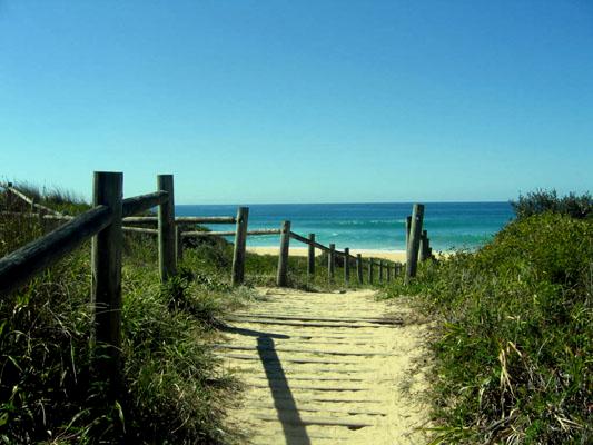 Access to the beach at Red Rock Holiday Park NSW