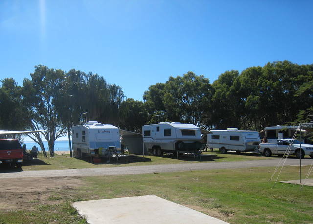 Beachside Powered sites for caravans at Agnes Water