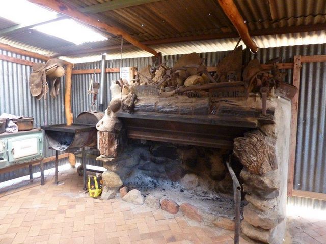 Large open fire in the Camp Kitchen 