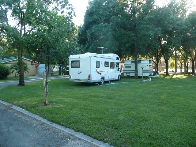 Spacious powered sites for caravans and motorhomes.  Photo by Alan McKim