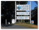 Waterside Gardens Caravan Park - Bonville: Welcome sign
