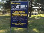 Boydtown Caravan Park - Boydtown: Welcome sign.