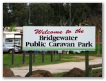 Bridgewater Public Caravan Park - Bridgewater on Loddon: Bridgewater Caravan Park welcome sign.
