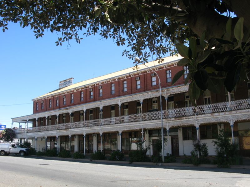 Broken Hill - Broken Hill: Overview of historic Mario's Palace Hotel and Motel