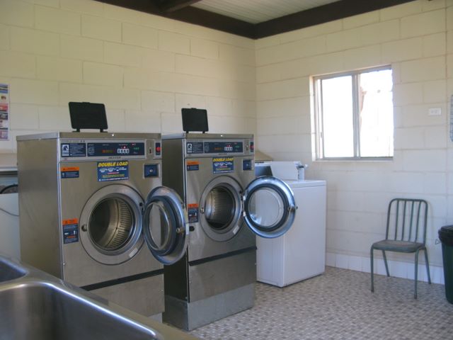 Silverland Caravan Park - Broken Hill: Interior of laundry