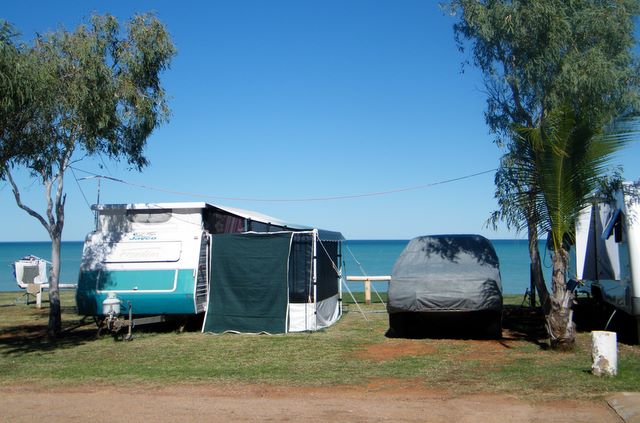 Roebuck Bay Caravan Park - Broome: Left hand side of park waterfront block