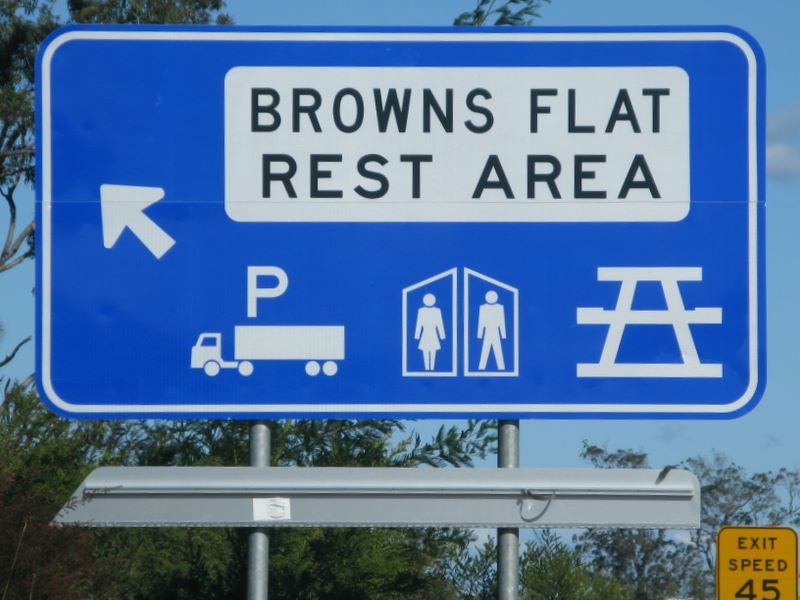 Browns Flat Rest Area - Nerong: Browns Flat Rest Area welcome sign