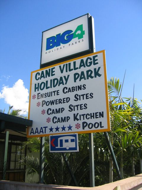 BIG4 Cane Village Holiday Park - Bundaberg: Cane Village Holiday Park welcome sign