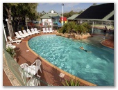 Mandalay Holiday Resort - Busselton: Indoor and outdoor heated pools with a shallow beach.