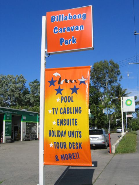 Billabong Caravan Park (Park Closed) - Cairns: Billabong Caravan Park welcome sign