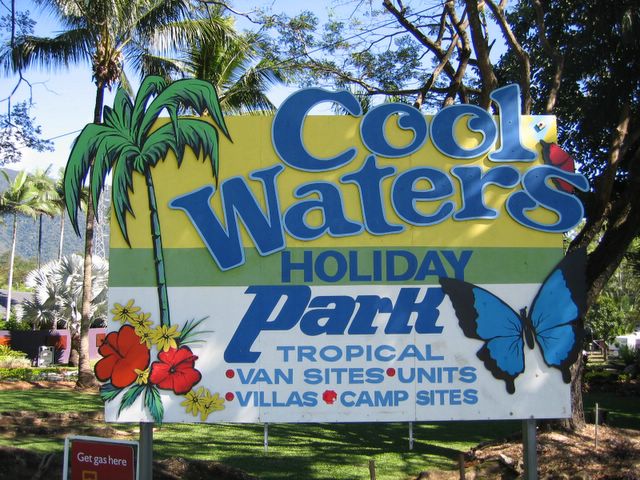 Cool Waters Holiday Park - Cairns: Cool Waters Holiday Park welcome sign