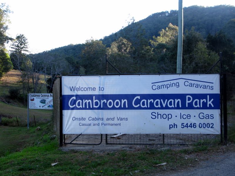 Cambroon Caravan and Camping Park - Cambroon: Welcome sign at entrance to park.