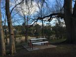 Candelo Rest Area - Candelo: Picnic table beside the river