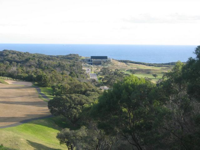 Cape Schanck Golf Course - Cape Schanck: View of the National Golf Course Club House from 15th fairway