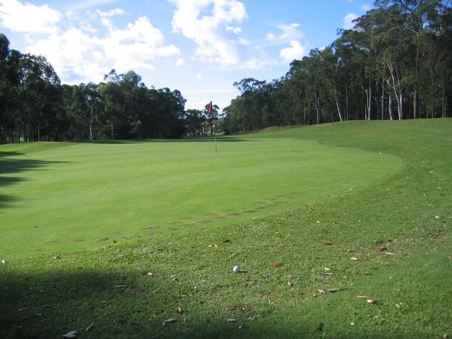 Charlestown Golf Course - Charlestown: Green on Hole 12 looking back along fairway