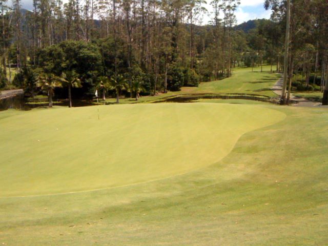 Bonville International Golf Resort - Bonville: Green on Hole 8 looking back along the fairway.