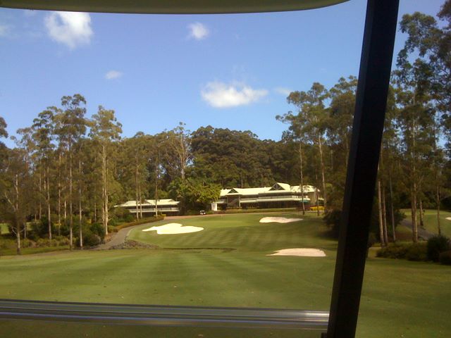 Bonville International Golf Resort - Bonville: Fairway view on Hole 18 with Resort and Clubhouse in the background