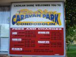 Riverview Caravan Park - Condobolin: Enterence notice
