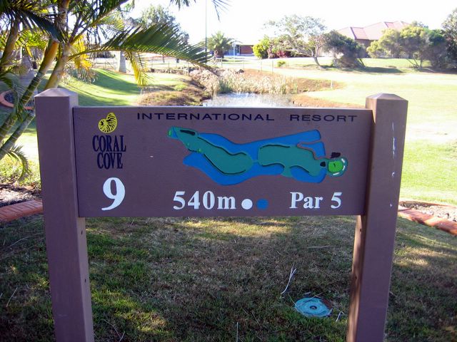 Coral Cove Golf Course - Coral Cove: Layout of Hole 9: Par 5, 540 meters