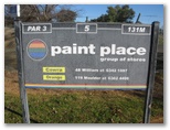 Cowra Golf Club - Cowra: Hole 5 Par 3, 131 meters.  Sponsored by Paint Place Group of Stores.