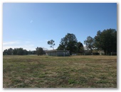Cowra Showground Caravan Park - Cowra: Overview of the camping area.  Lots of open space.  Pets are welcome but keep them away from horses which pass through this area.