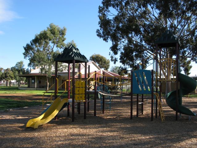 Boort Lakes Caravan Park - Boort Victoria: Playground for children in adjacent Rotary Park (large)