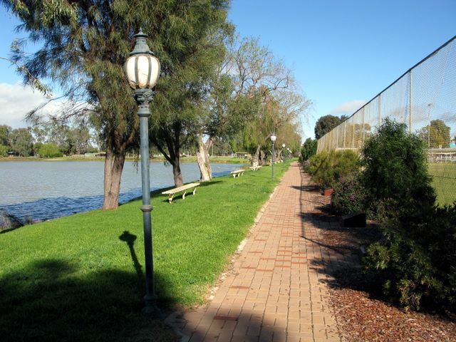 Boort Lakes Caravan Park - Boort Victoria: Federation walkway which has plaques for each Australian Prime Minister (large)