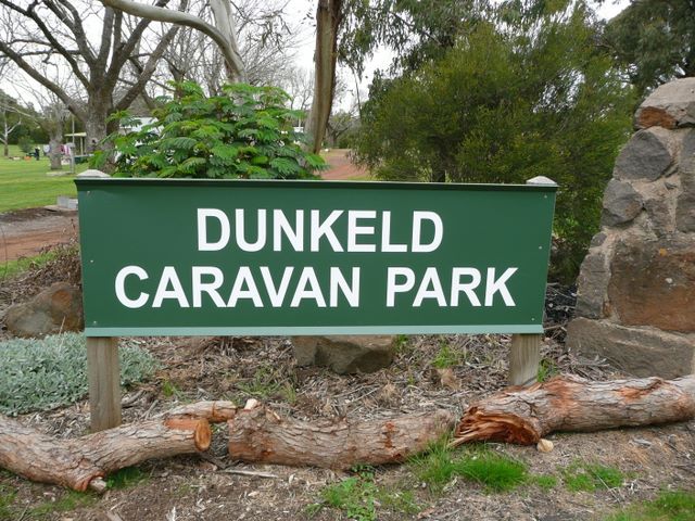 Dunkeld Caravan Park - Dunkeld: Dunkeld Caravan Park welcome sign