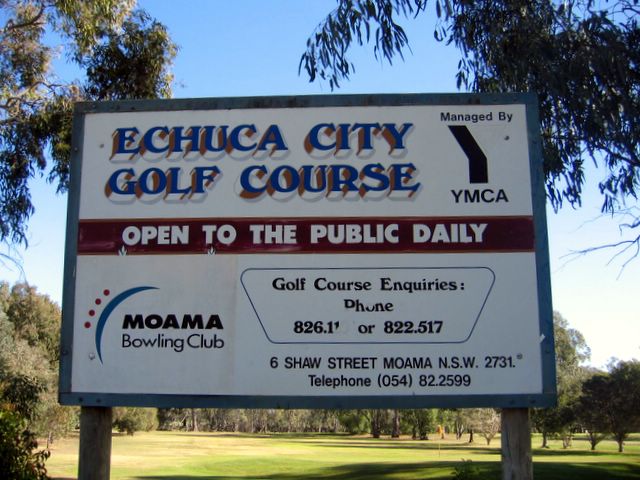 Echuca YMCA Golf Course - Echuca: Echuca YMCA Golf Course welcome sigh
