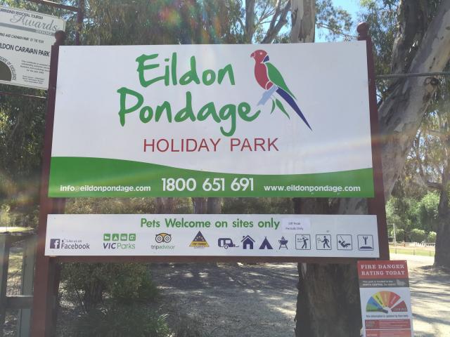 Eildon Pondage Holiday Park - Eildon: Welcome sign