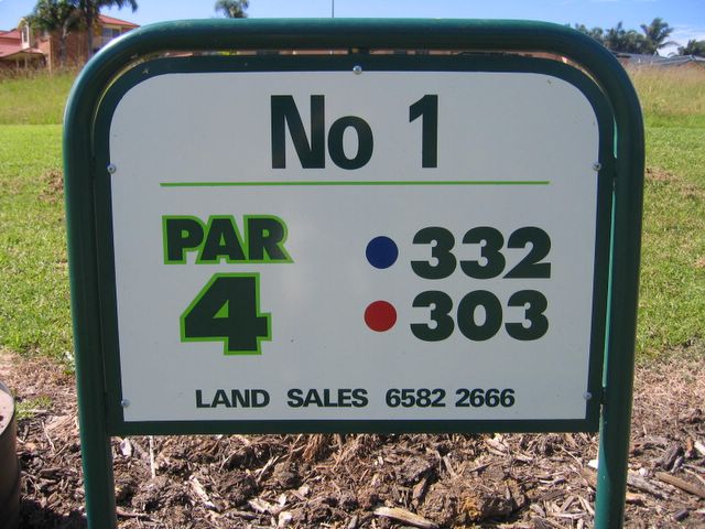 Emerald Downs Golf Course - Port Macquarie: Hole 1 - Par 4, 332 meters