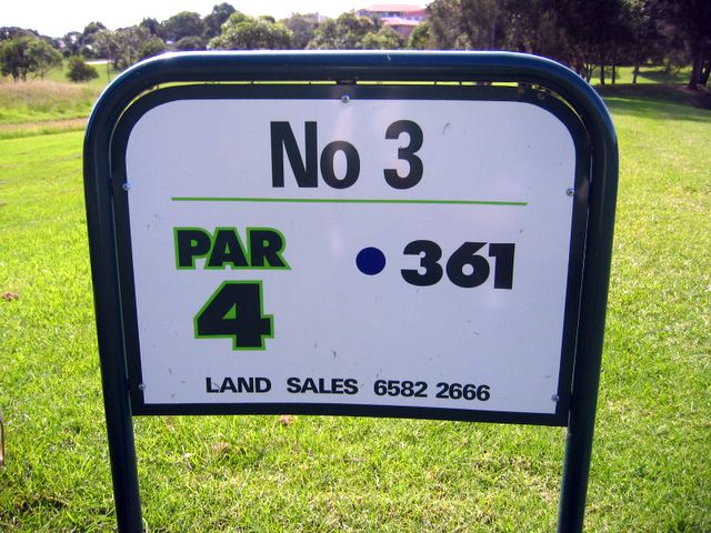 Emerald Downs Golf Course - Port Macquarie: Hole 3 - Par 4, 361 meters