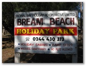 Bream Beach Holiday Park - Erowal Bay: Bream Beach Holiday Park welcome sign