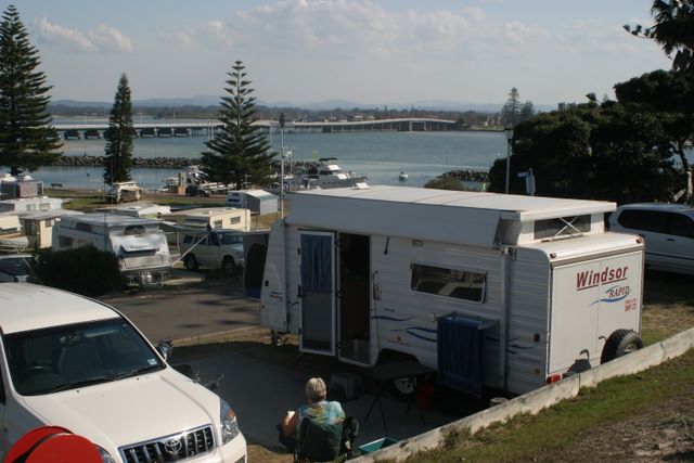 Forster Beach Holiday Park - Forster: Powered sites for caravans with water views.