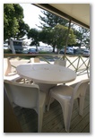 Forster Beach Holiday Park - Forster: Balcony with views of powered sites for caravans.