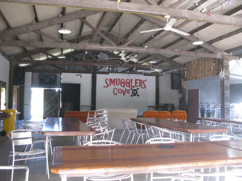 Smugglers Cove Holiday Village - Forster: Interior of Entertainment Centre with large screen for movies.