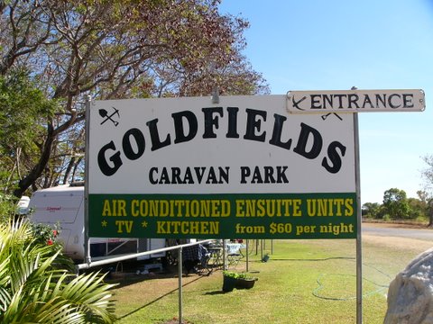 Goldfields Caravan Park - Georgetown: Goldfields Caravan Park welcome sign