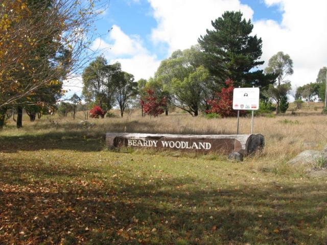 Beardy Waters Woodland Park - Glen Innes: Welcome sign.