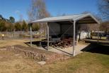 Poplar Caravan Park - Glen Innes: Small but functional Camp Kitchen. Photo by Alan Mitchell.