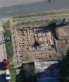 Glenrowan Tourist Park - Glenrowan: Aerial view of seige site as geologists dug Anne jones inn site for artifacts.  