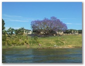 Big River Caravan Park & Ski Lodge - Grafton: View of the park from the river - a great place to relax