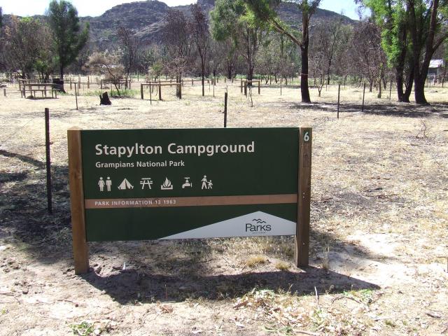 Stapylton Campground - North Grampians: the sign says it all