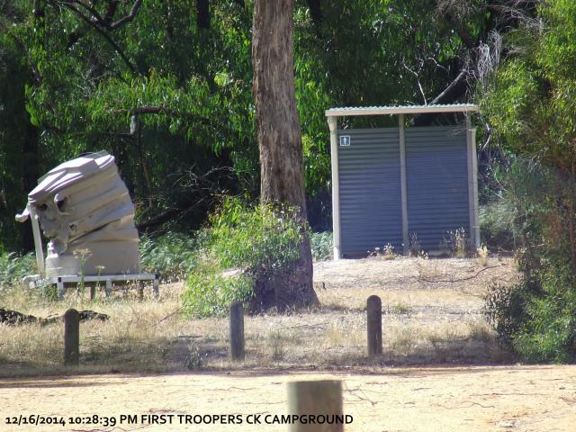 Troopers Creek Campground - North Grampians: THE TOILETS SURVIVED,THE TANK WAS'NT SO FORTUNATE.