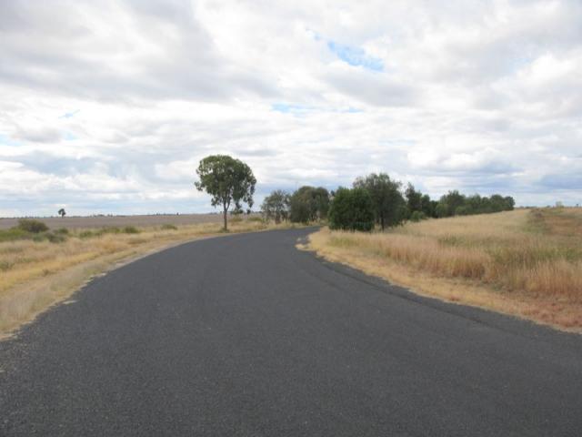 Tycannah Rest Area - Gurley: Road to the parking area.