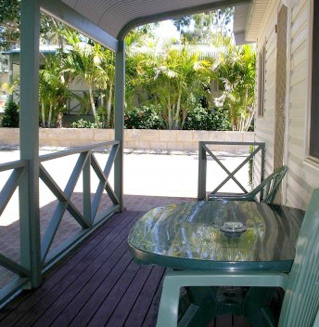 Karrinyup Waters Resort - Gwelup: Sit and relax on the verandah of your cabin.