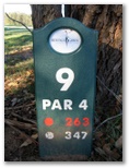 Heritage Green Residential Golf Course - Rutherford: Hole 9 - Par 4, 347 meters